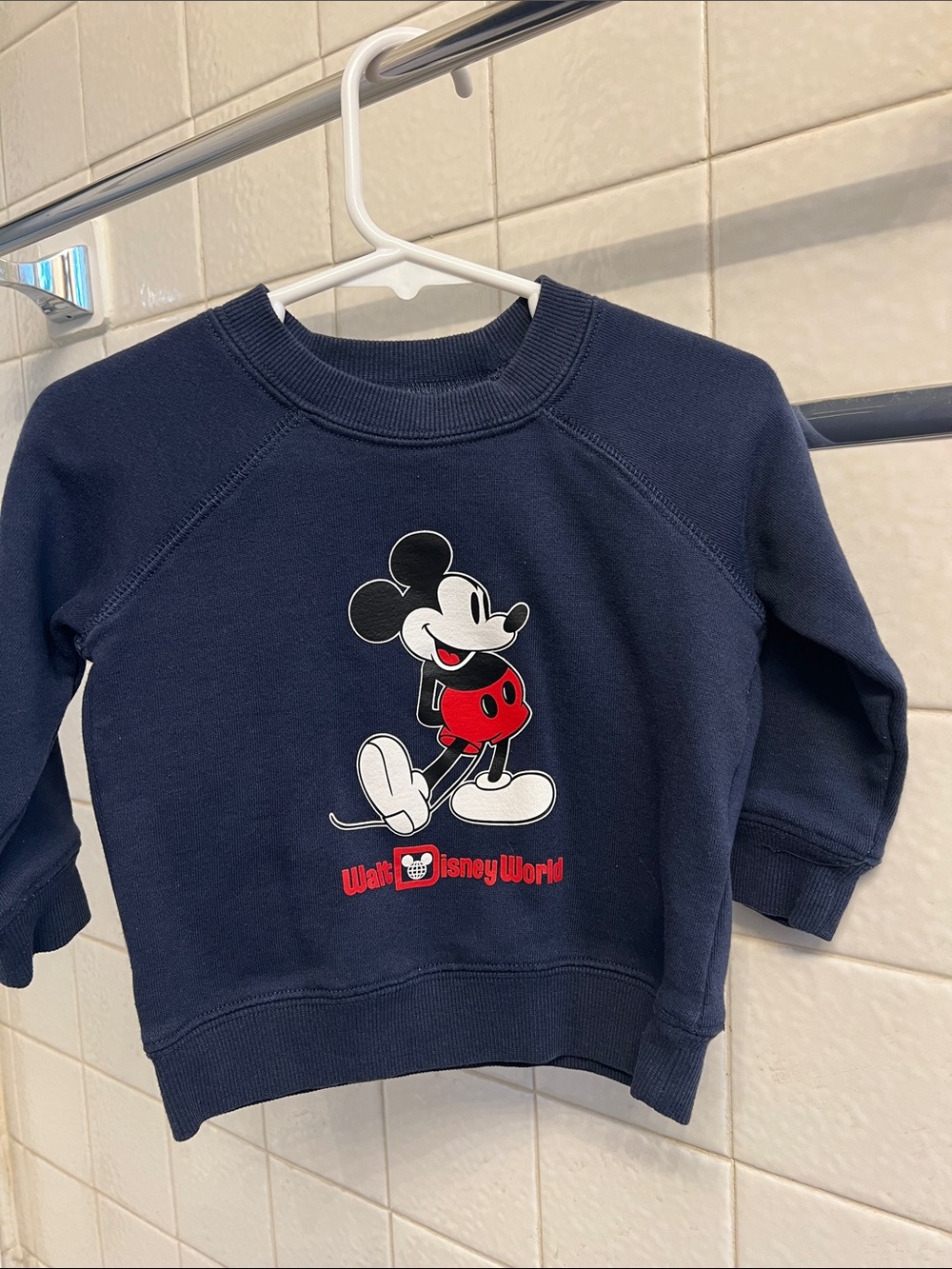 Disney Navy Sweatshirt with Classic Mickey Graphic